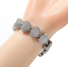 Load image into Gallery viewer, CUSTOM Icy Heart Necklace & Bracelet Set