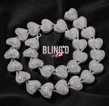 Load image into Gallery viewer, CUSTOM Icy Heart Necklace & Bracelet Set