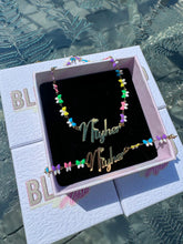 Load image into Gallery viewer, CUSTOM Children's Butterfly Nameplate Set