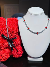 Load image into Gallery viewer, Boujee Heart Tennis Necklace & Bracelet Set