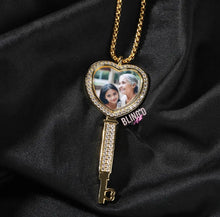 Load image into Gallery viewer, CUSTOM 'Key To Your Heart' Photo Necklace