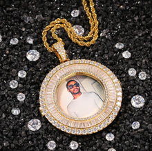 Load image into Gallery viewer, CUSTOM Round Baguette Photo Necklace
