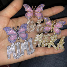 Load image into Gallery viewer, CUSTOM Children's Icy Cursive Butterfly Necklace