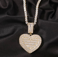 Load image into Gallery viewer, CUSTOM Heart On Ice Photo Locket Necklace