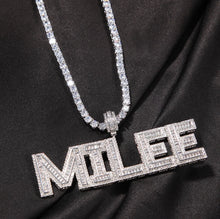 Load image into Gallery viewer, CUSTOM Block Baguette Necklace