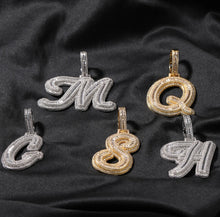 Load image into Gallery viewer, CUSTOM Icy Initial W/Infinite Link Chain