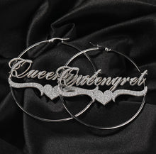 Load image into Gallery viewer, CUSTOM Diamond Dust Hoop Earrings