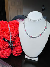 Load image into Gallery viewer, Boujee Heart Tennis Necklace &amp; Bracelet Set
