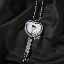 Load image into Gallery viewer, CUSTOM &#39;Key To Your Heart&#39; Photo Necklace
