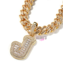 Load image into Gallery viewer, CUSTOM Boss Baguette Initial Necklace
