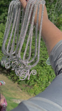 Load and play video in Gallery viewer, Cursive Initial Necklace w/Tennis Chain
