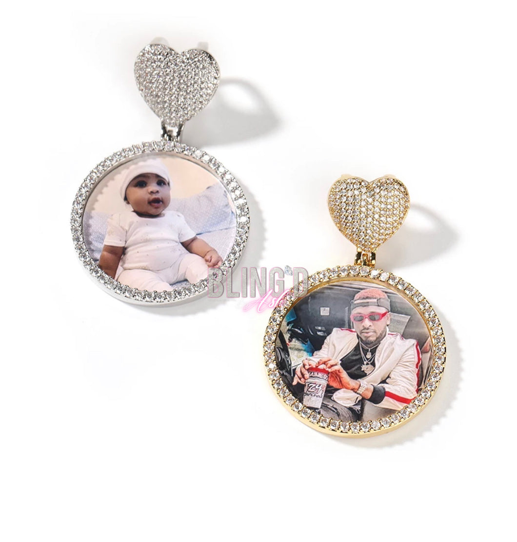 CUSTOM Heart Photo Pendant