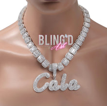 Load image into Gallery viewer, CUSTOM Icy Cursive Necklace
