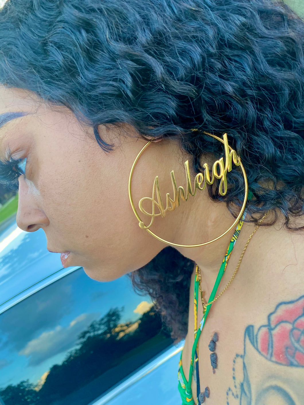 CUSTOM Name Hoop Earrings