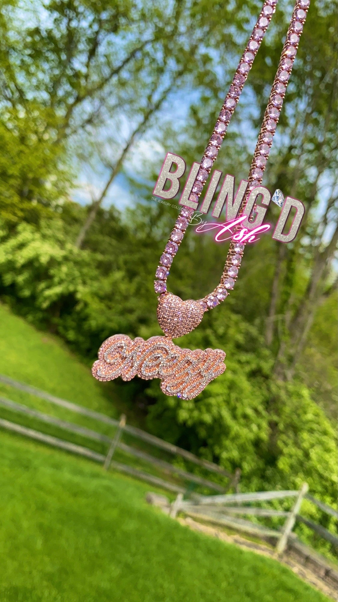 CUSTOM ‘It’s The Bling For Me’ Iced Out Name Necklace