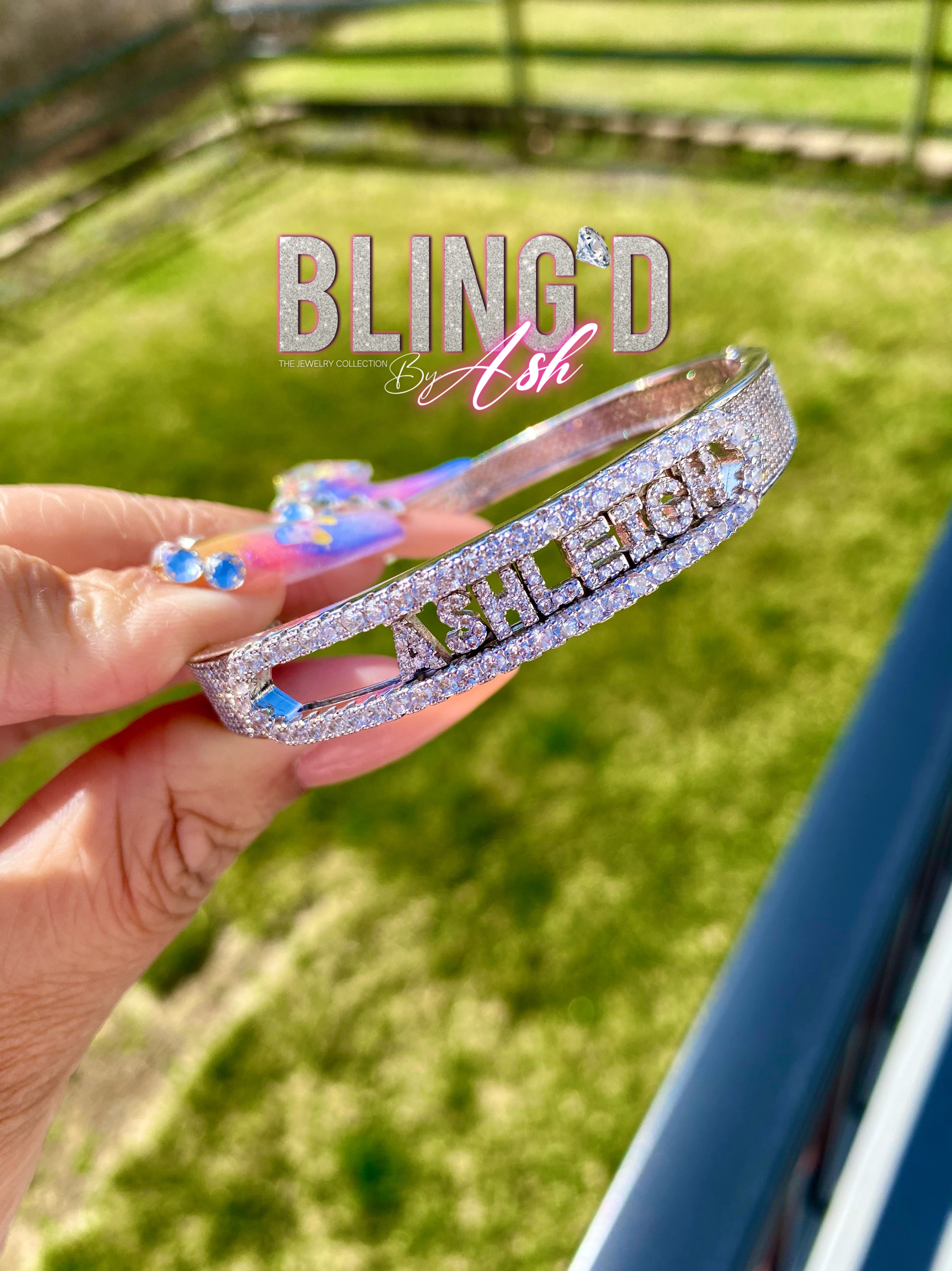 CUSTOM Sliding Letter Bangle – Bling'd By Ash: The Jewelry Collection