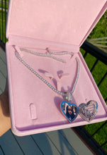 Load image into Gallery viewer, CUSTOM Heart On Ice Photo Locket Necklace
